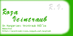 roza veintraub business card
